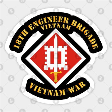 18th Engineer Brigade Vietnam - Vietnam War - Retiree - Sticker | TeePublic