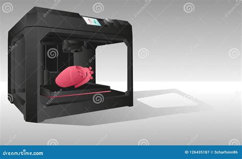 3d Printer for Printing Internal Organs Stock Vector - Illustration of ...