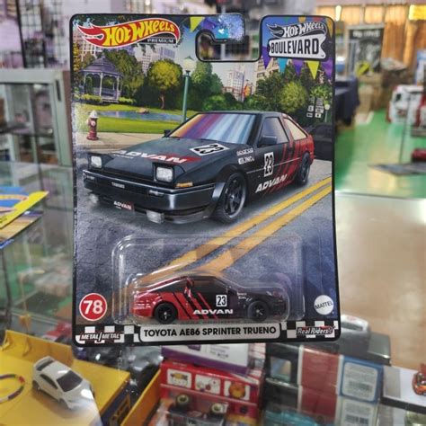 HOT WHEELS PREMIUM TOYOTA AE86 SPRINTER TRUENO ADVAN BOULEVARD Shopee