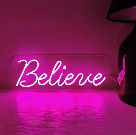 Custom Led Believe Neon Sign Kids Room Decorgym Neon Sign