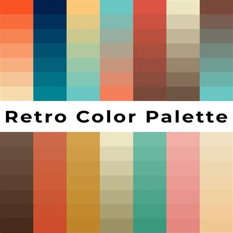 classic retro vintage color palette colors color palette vintage