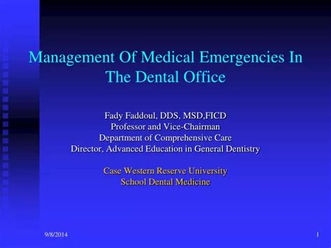 PPT Management Of Medical Emergencies In The Dental Office PowerPoint