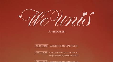 UNIS drop a debut scheduler for their 1st mini album 'We UNIS' | allkpop