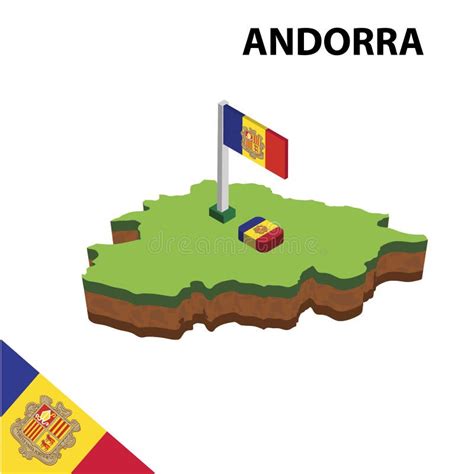 Isometric 3D Andorra Vector Map Concept Stock Vector Illustration Of