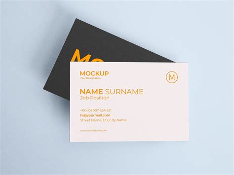 Free Realistic Business Card Mockup Psd By Mockuptree On Dribbble