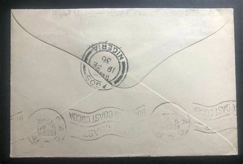 London England First Flight Airmail Cover Ffc To Accra Gold Coast