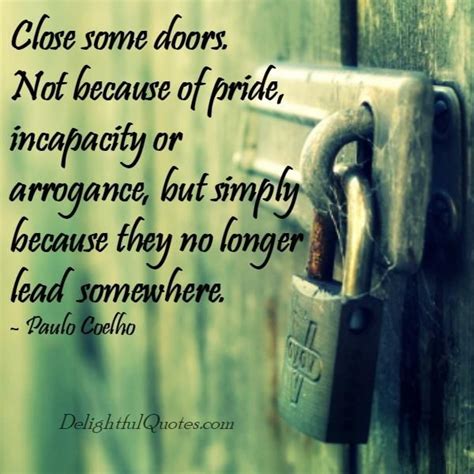 A Padlock On A Door With A Quote From Paul Galio Saying Close Some