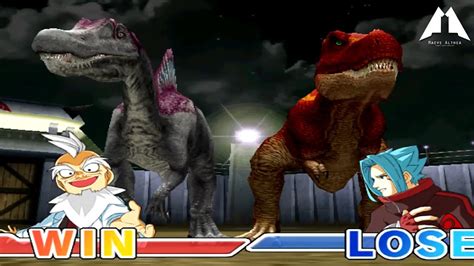 Spinosaurus X Tyrannosaurus Dinosaur King Arcade Game 恐竜キング Dr Z Vs Seth Youtube