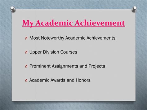 PPT - My Academic Achievement PowerPoint Presentation, free download ...