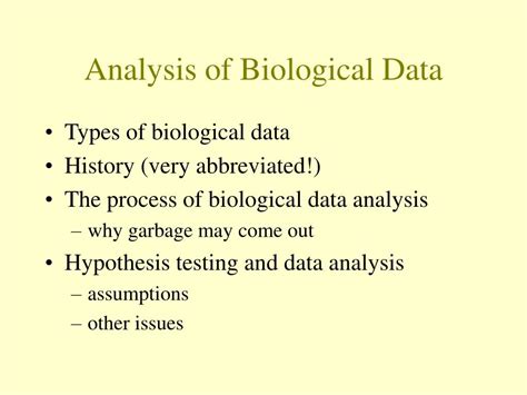 Ppt Analysis Of Biological Data Biol Powerpoint Presentation