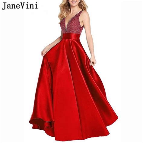 JaneVini Vestido Largo De Sat N Para Mujer Prenda Elegante Con Escote