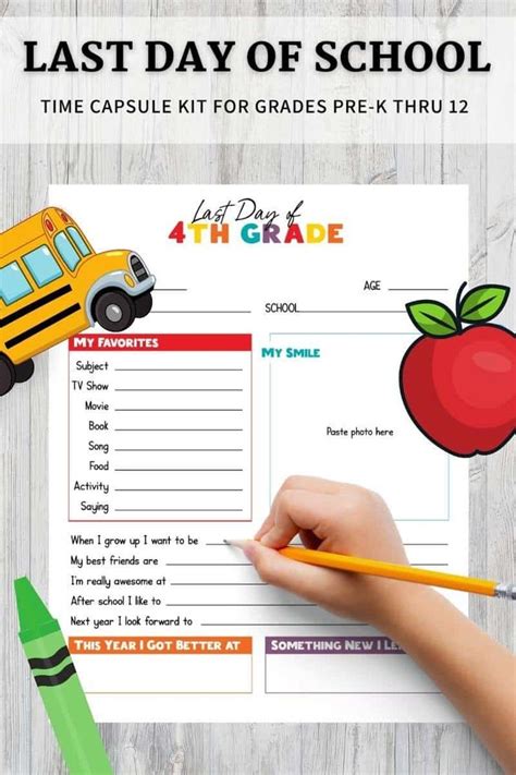 Free Printable Last Day Of School Worksheets School Memories