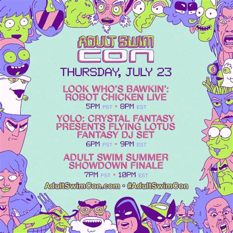 Tune Into Adult Swim Con Virtual Event July 23 25 Afa Animation For Adults Animation News