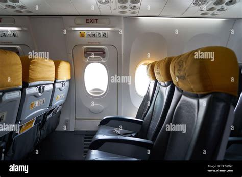 Chiang Mai Thailand Circa April 2023 Emergency Exit Door In Nok Air Boeing 737 800 Stock