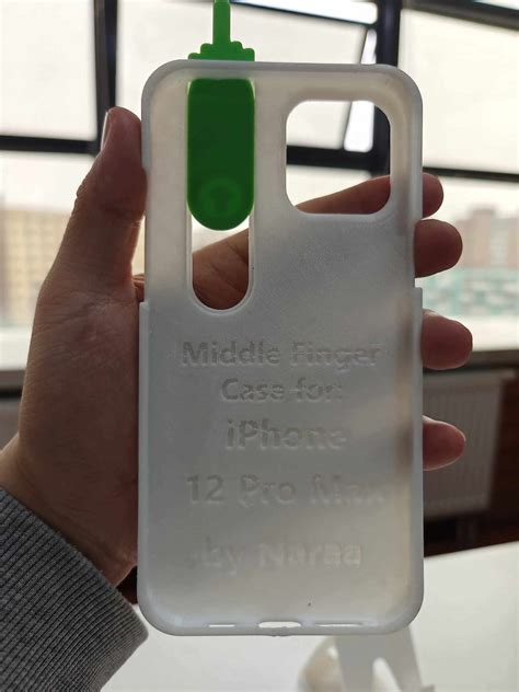 3D printed iPhone 12 Series - Sliding Middle Finger Case • made with