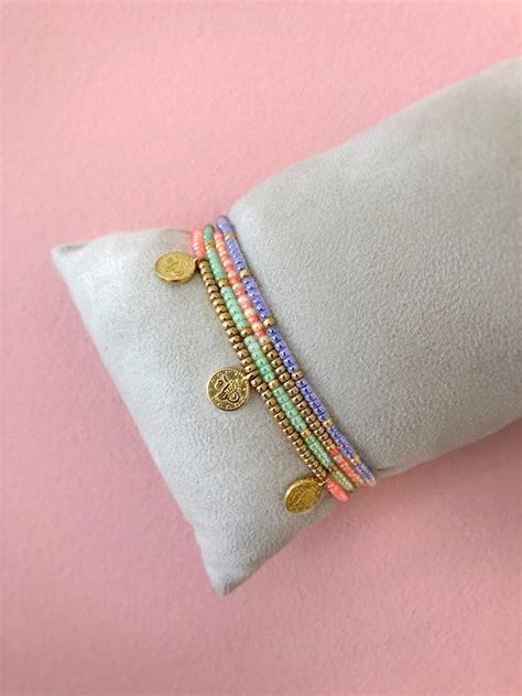 Diy Pakket Zomerse Neon Armbandjes Van Elastiek Met Muntjes Fris