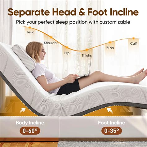 Buy Adjustable Bed Frame With Massage, Wireless Remote, Ergonomic Foot at Best Prices