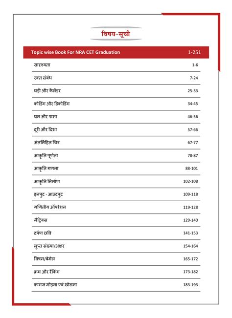 Nra Cet Graduation General Intelligence And Reasoning Hindi