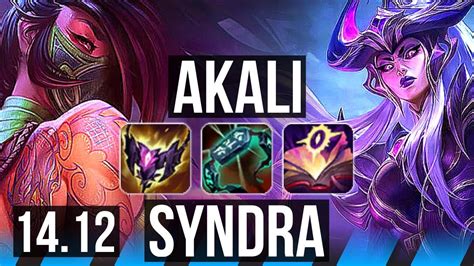 AKALI Vs SYNDRA MID Rank 6 Akali 17 2 8 Godlike EUNE