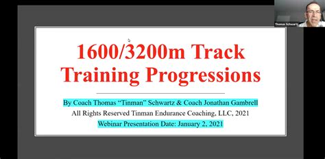 January 2021: 1600M/3200M Track Training Progressions | Tinman's