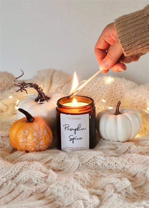 Pumpkin Spice Soy Candle Pumpkin Scented Candles Halloween Apothecary