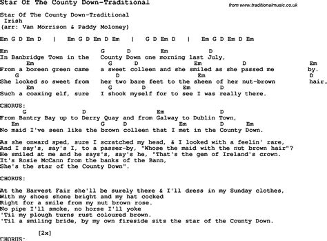 Summer Camp Song Star Of The County Down Traditional With Lyrics And Chords For Ukulele