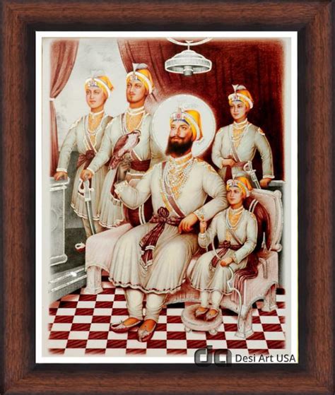 Guru Gobind Singh Ji With Sahibzade Hd