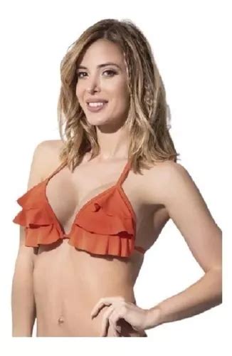 Bikini Malla Triangulo Sin Armar Con Volados Cocot Art Mercadolibre