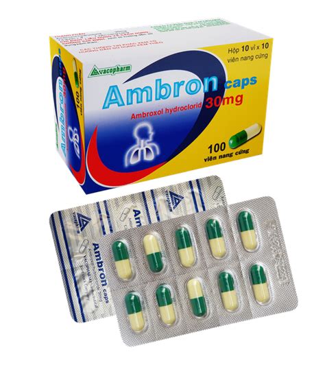 Ambron Ambroxol Hydroclorid 30mg Capsuales Vacopharm H100v Shopthuoc