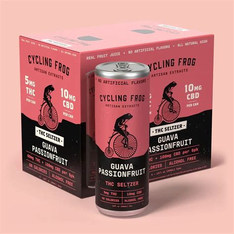 Cycling Frog Guava Passionfruit Thc Cbd Seltzer Pk Up Side