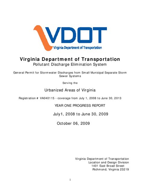 Fillable Online Re Vsmp General Permit For Discharges Of Stormwater