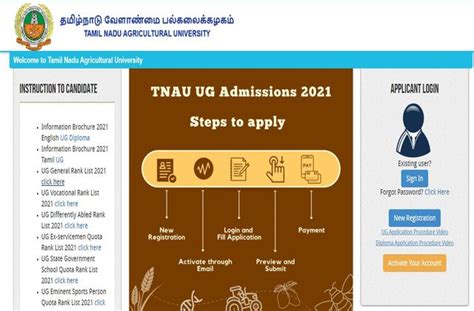 Tnau Rank List Released At Tnau Ac In For Ug And Diploma Courses