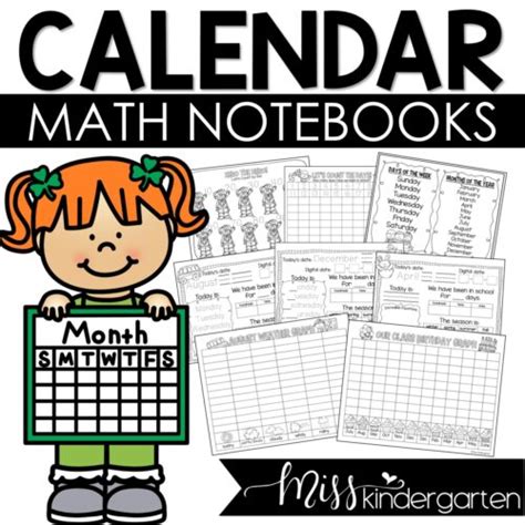 Calendar Math Notebook For Kindergarten And First Grade Spanish