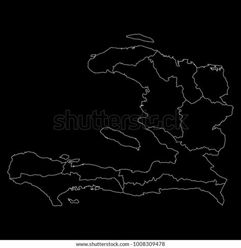 High Detailed Vector Map Countiesregionsstates Haiti Stock Vector