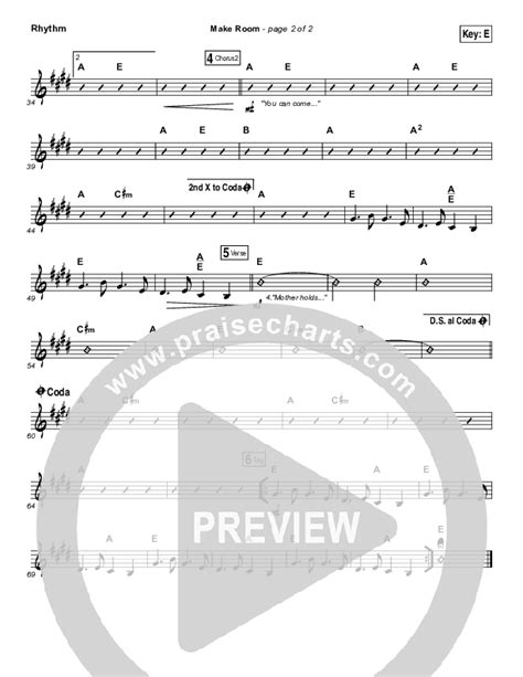 Make Room Sheet Music Pdf Casting Crowns Matt Maher Praisecharts