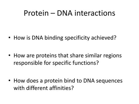 Ppt The Role Of Shape Readout In Protein Dna Interactions