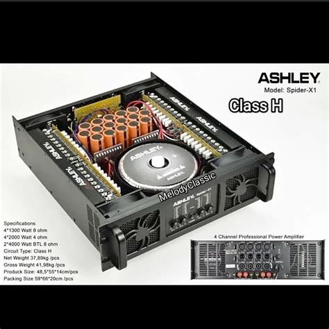 Power Amplifier Ashley Spider X1 4x1300watt 8ohm Class H Original