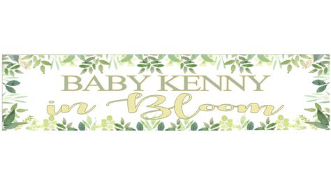 Personalised Baby In Bloom Banner