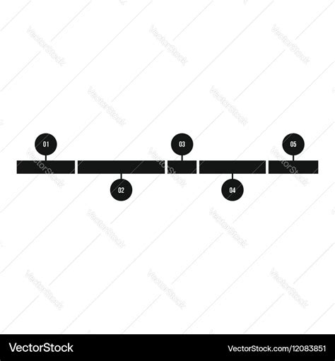 Timeline Infographic Icon Simple Style Royalty Free Vector