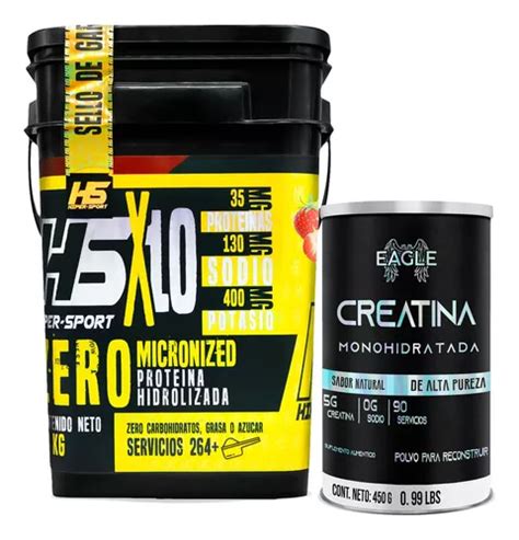 Prote Na Whey Hidrolizada Zero Hs Kg Creatina Kg Eagle Sabor