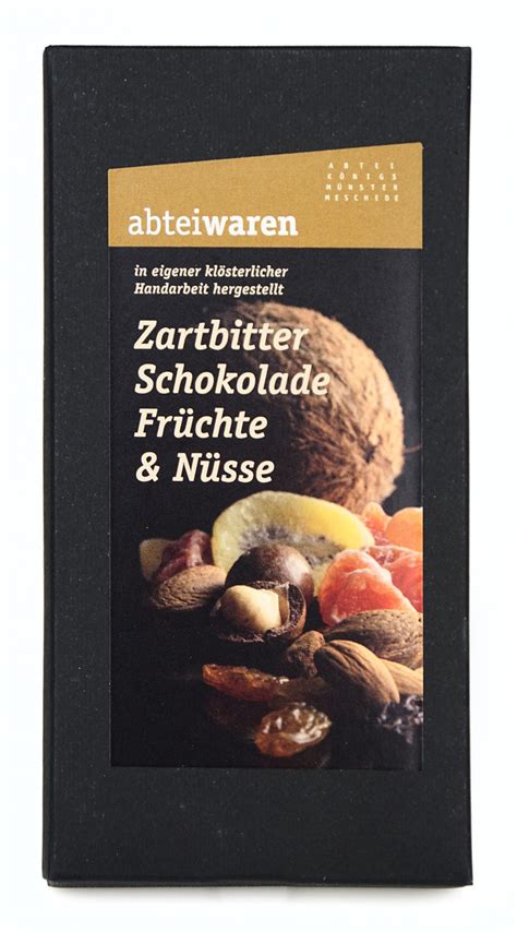 Schokolade Mit Früchten Und Nüssen Zartbitter