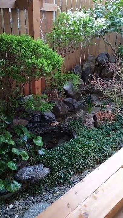 家の庭 和風庭手作り庭小さな滝と池 Youtube