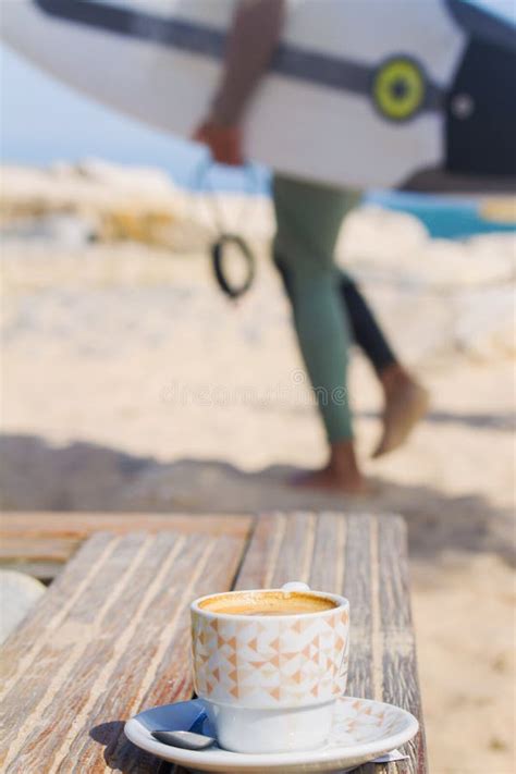 Coffee On The Beach Stock Photo Image Of Outdoor Ocean 19650618