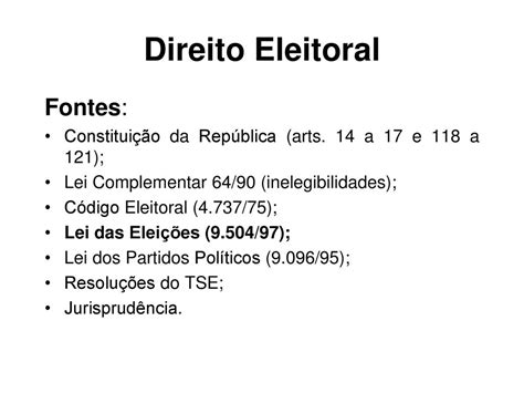 Direito Eleitoral Brasília 20 De Janeiro De Ppt Carregar