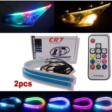 Jual Lampu Led Alis Drl Fleksibel Rgb Remote Running Sen Cm Cr