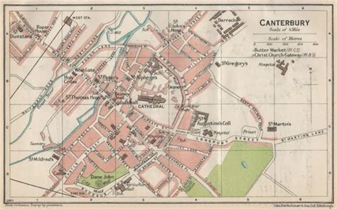 Old Maps Canterbury Kent For Sale Picclick Uk