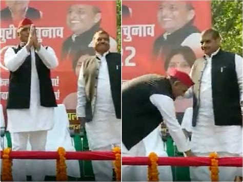 Uttar Pradesh Mainpuri Bypoll Sp Chief Akhilesh Yadav Meets Psp