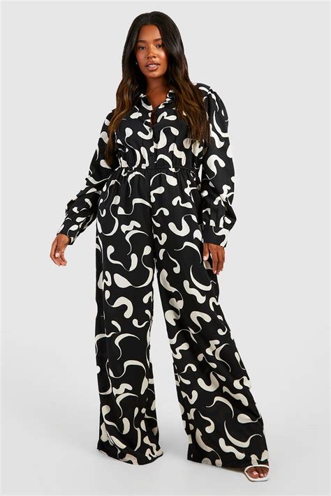 Wide Leg Jumpsuits Flared Jumpsuits Boohoo Uk