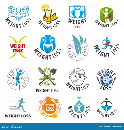 Set Of Vector Logos Weight Loss Stock Vector Image 54978786