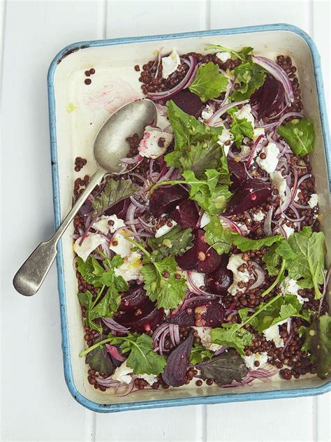 Puy Lentil Salad With Beetroot And Soft Goat S Cheese Photograph By